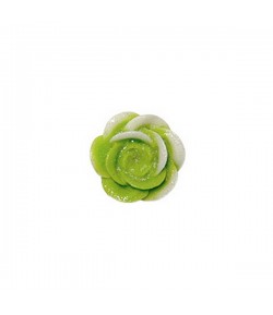 ROSE EN PLASTIQUE - VERT BLANC GLITTER