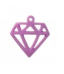 PENDENTIF DIAMANT EN PLASTIQUE - MAUVE