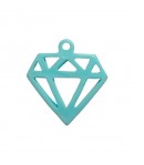 PENDENTIF DIAMANT EN PLASTIQUE - BLEU