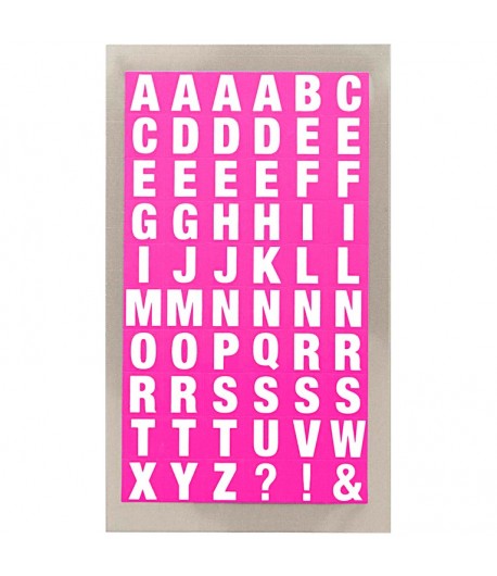 STICKERS ALPHABET ROSE - BLANC