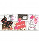 STICKERS ALPHABET ROSE - BLANC