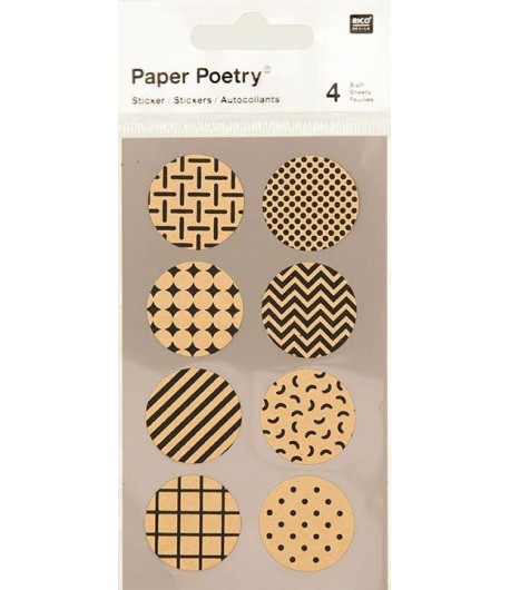 STICKERS AUTOCOLLANTS KRAFT ROND