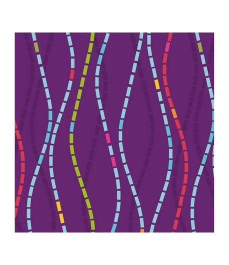 FEUTRINE LIGNES FOND VIOLET 30 X 30 CM - 1 MM