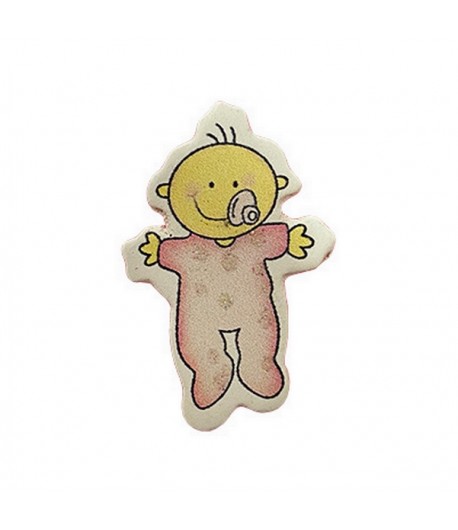 BEBE EN BOIS  - ROSE