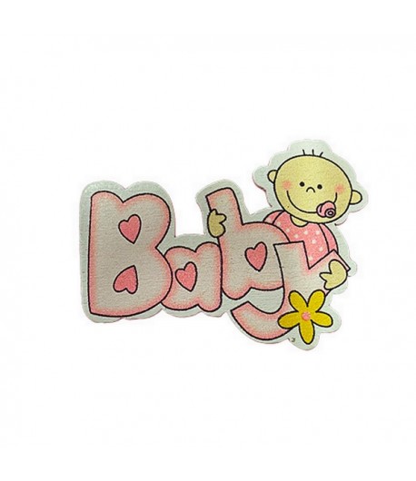 MOT BABY EN BOIS  - ROSE