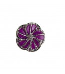BOUTON FLEUR EN PLASTIQUE - VIOLET