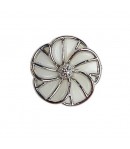 BOUTON FLEUR EN PLASTIQUE - BLANC