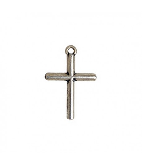 CHARM METAL ARGENTÉ - CROIX