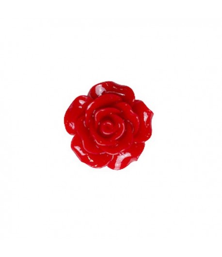 PERLE ROSE EN PLASTIQUE - ROUGE