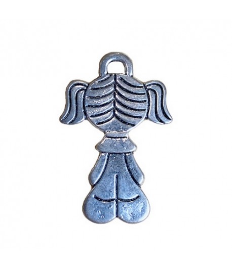 CHARM METAL ARGENTÉ - FILLE
