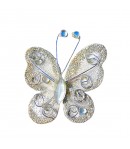 PAPILLON GLITTER - BLANC