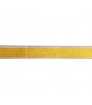 RUBAN JAUNE POIS BLANC 2.5 CM - 1 METRE