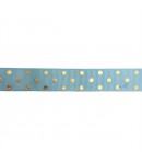 RUBAN MARINE ETOILES CREME 2.5 CM - 1 METRE