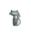 CHAT FLEURI EN PLASTIQUE