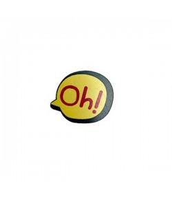 EMBELLISSEMENT "OH !" EN PLASTIQUE - JAUNE