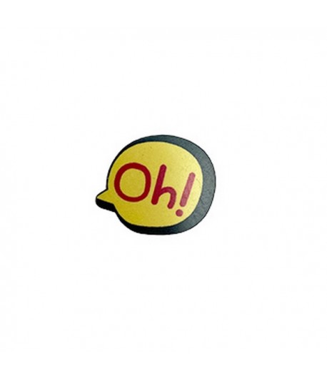EMBELLISSEMENT "OH !" EN PLASTIQUE - JAUNE
