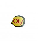 EMBELLISSEMENT "OH !" EN PLASTIQUE - JAUNE
