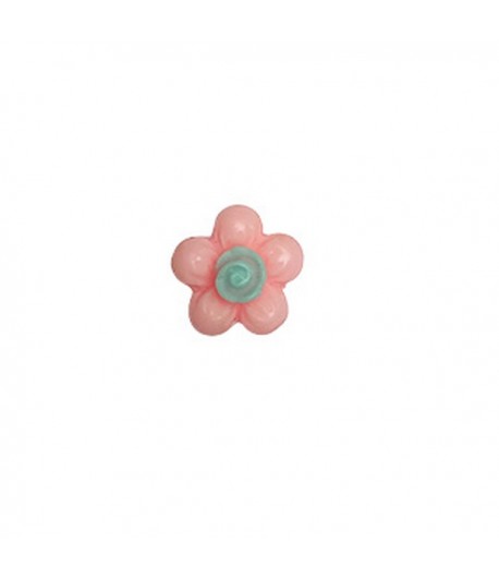 10 FLEURS EN PLASTIQUE 1.3 CM - ROSE CLAIR