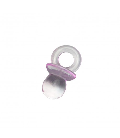 TÉTINE EN PLASTIQUE TRANSPARENT  - ROSE