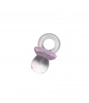 TÉTINE EN PLASTIQUE TRANSPARENT  - ROSE