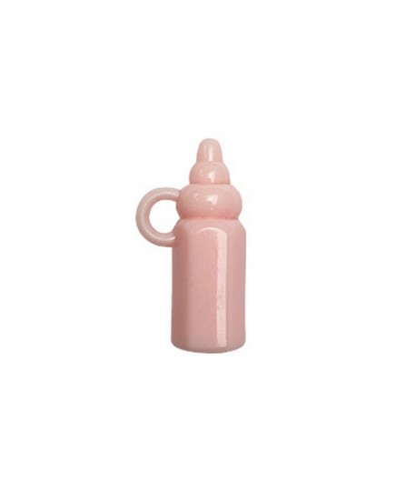 CHARM BIBERON EN PLASTIQUE - ROSE