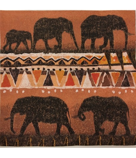 SERVIETTE ETHNIK ELEPHANTS