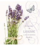 SERVIETTE  BOUQUET DE LAVANDE