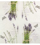 SERVIETTE  BOUQUET DE LAVANDE