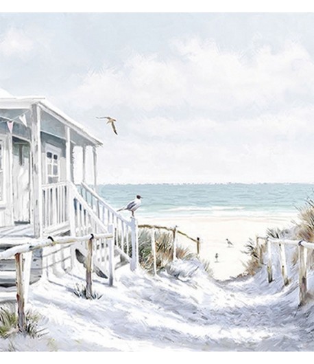 SERVIETTE  CABANE DE PLAGE