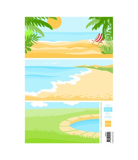 FEUILLE PAYSAGE PLAGE - AK 0077