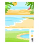 FEUILLE PAYSAGE PLAGE - AK 0077