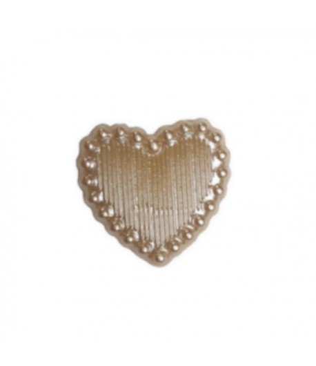 COEUR EN PLASTIQUE 1.4 CM - BEIGE