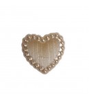 COEUR EN PLASTIQUE 1.4 CM - BEIGE