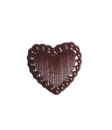 COEUR EN PLASTIQUE 1.4 CM - MARRON