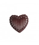 COEUR EN PLASTIQUE 1.4 CM - MARRON