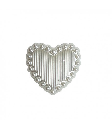 COEUR EN PLASTIQUE 1.4 CM - BLANC