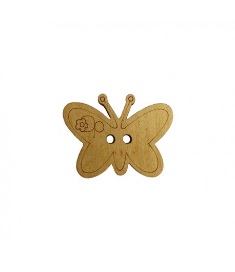 BOUTON EN BOIS - PAPILLON