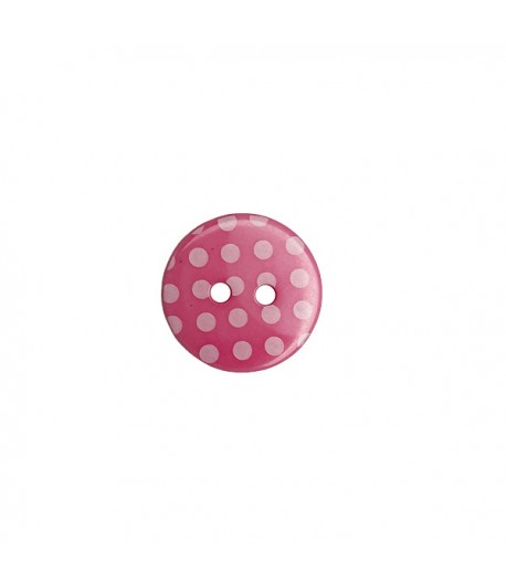 BOUTON EN PLASTIQUE POIS 1.8 CM - ROSE