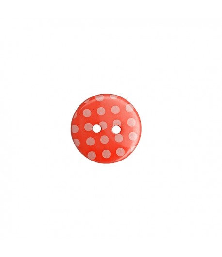 BOUTON EN PLASTIQUE POIS 1.8 CM - ORANGE