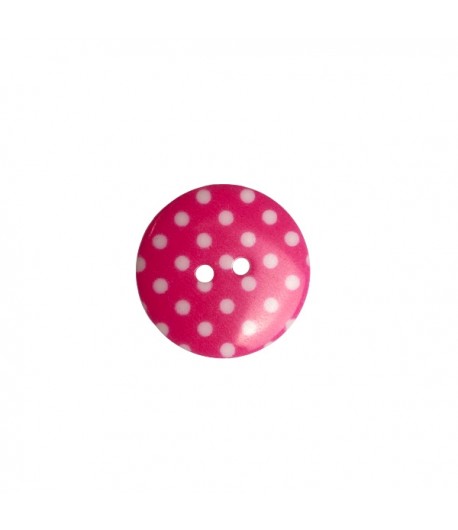 BOUTON EN PLASTIQUE POIS 2.3 CM - FUCHSIA