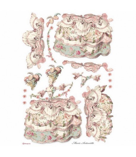 PAPIER DE RIZ PRINCESS LADY PINK - A3 29.7 X 41.9 CM - DFSA30734
