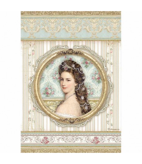 PAPIER DE RIZ A4  PRINCESS  - 21 X 29.7 - DFSA4481 - STAMPERIA