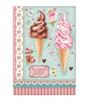 PAPIER DE RIZ A4  PATISSERIE GLACES  21 X 29.7 - DFSA4504 - STAMPERIA