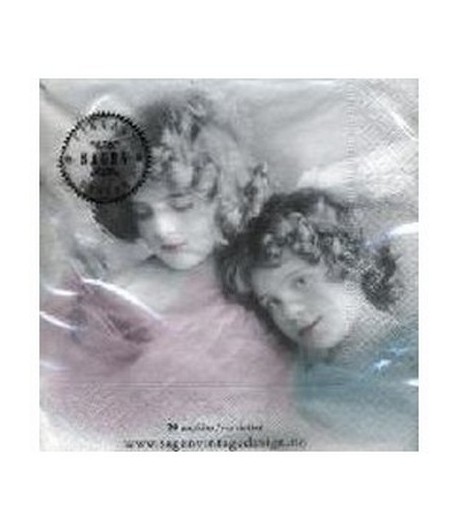 SERVIETTE LES ANGES COLORES