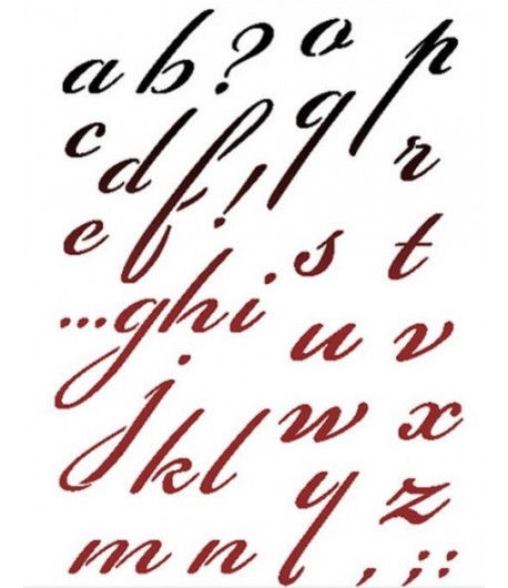 POCHOIRS ALPHABET MINUSCULES 15 X 38 CM KSB156 STAMPERIA