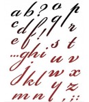 POCHOIRS ALPHABET MINUSCULES 15 X 38 CM KSB156 STAMPERIA