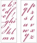 POCHOIRS ALPHABET MINUSCULES 15 X 38 CM KSB156 STAMPERIA