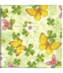 SERVIETTE PAPILLONS ET TREFLES