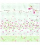 SERVIETTE PAPILLONS VICHY VERT