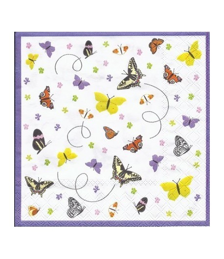 SERVIETTE PETITS PAPILLONS